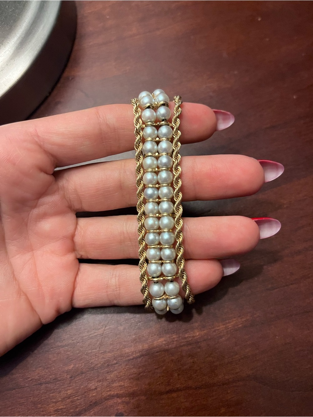 Gold-Tone Pearl Bracelet - Classic Women's Jewelry